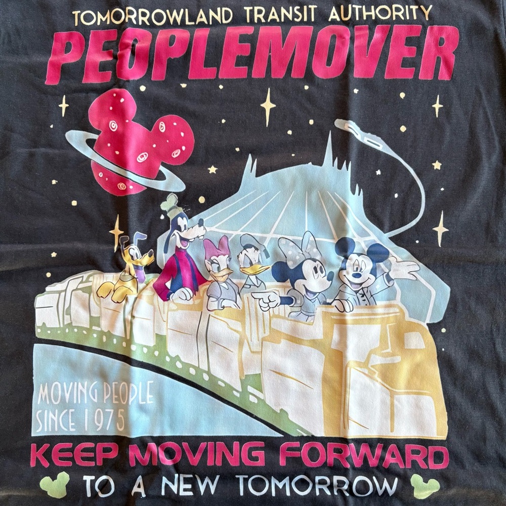 Walt Disney World Tomorrowland Transit Authority PeopleMover T-shirt M NEW! - Picture 4 of 8